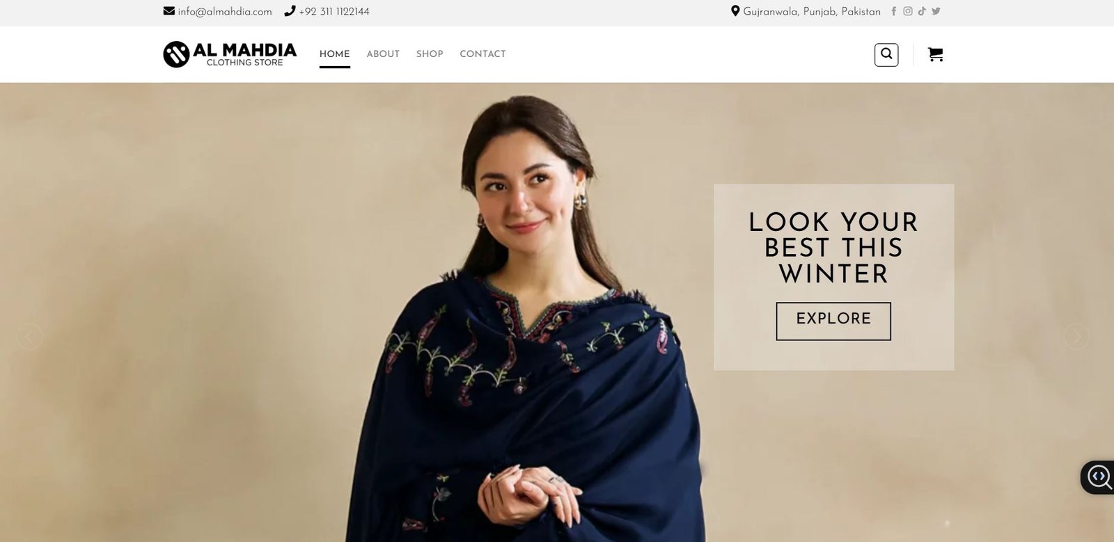 Al Mahdia – E-Commerce Website for Business Solutions